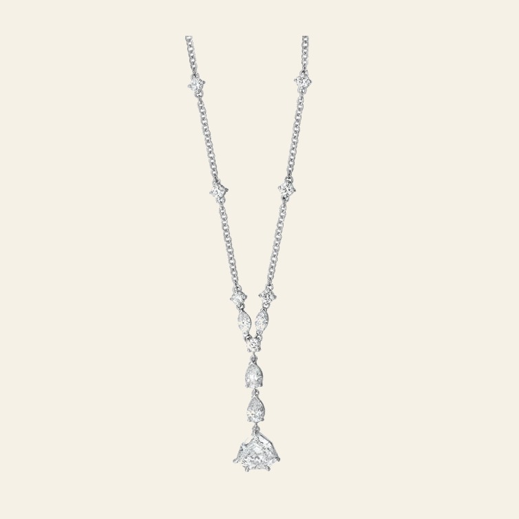 Shield Diamond Y-Drop Necklace