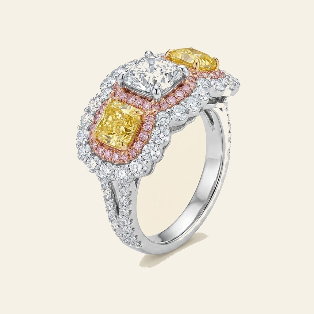 Yellow & Pink Trio Halo