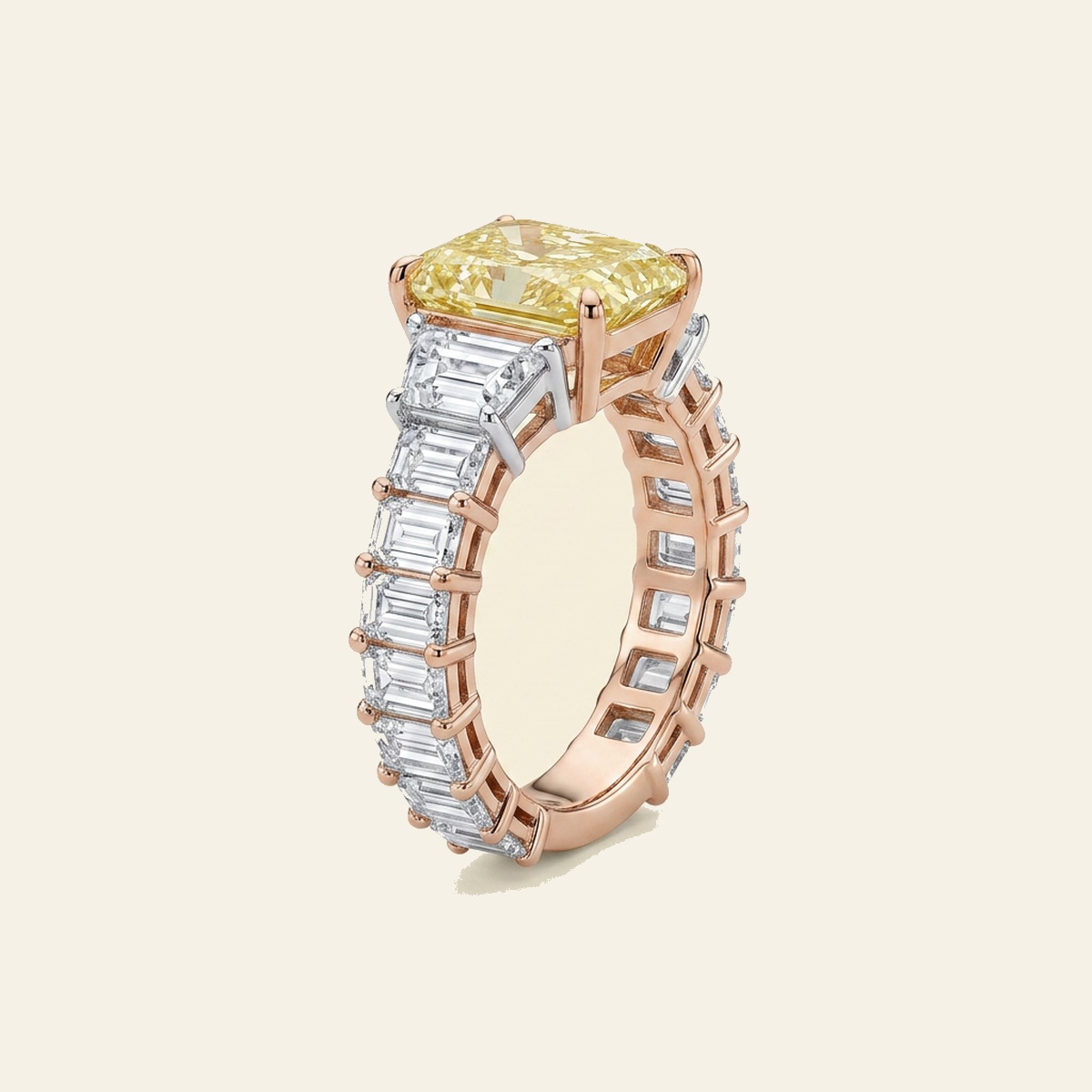 Yellow Radiant Baguette Line