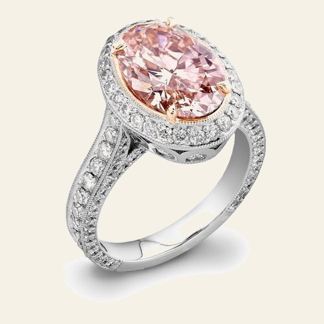 Vintage Pink Oval