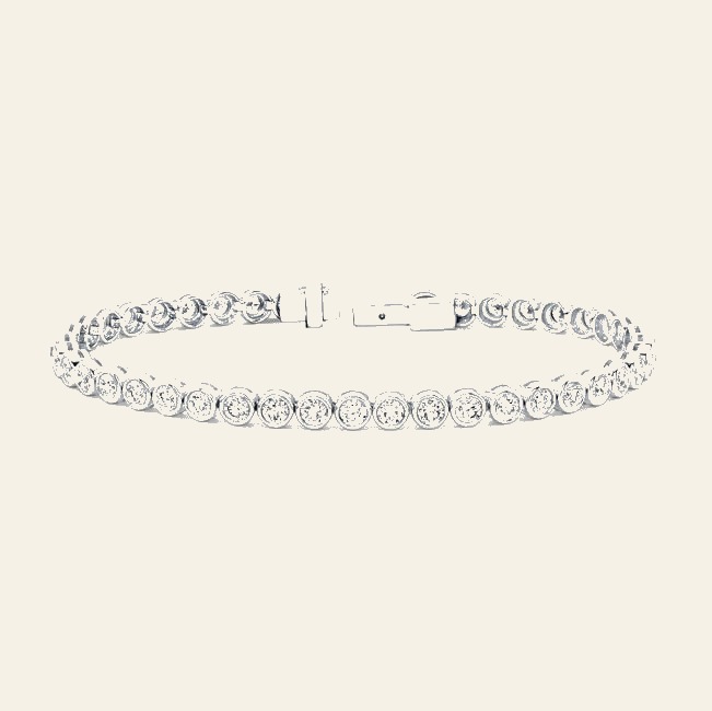 Bezel Round Tennis Bracelet
