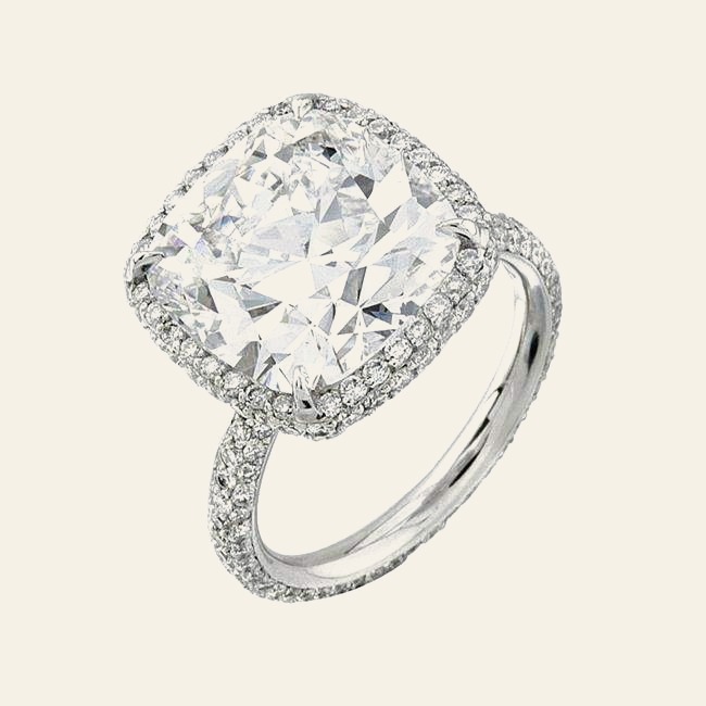 Cushion Halo Solitaire