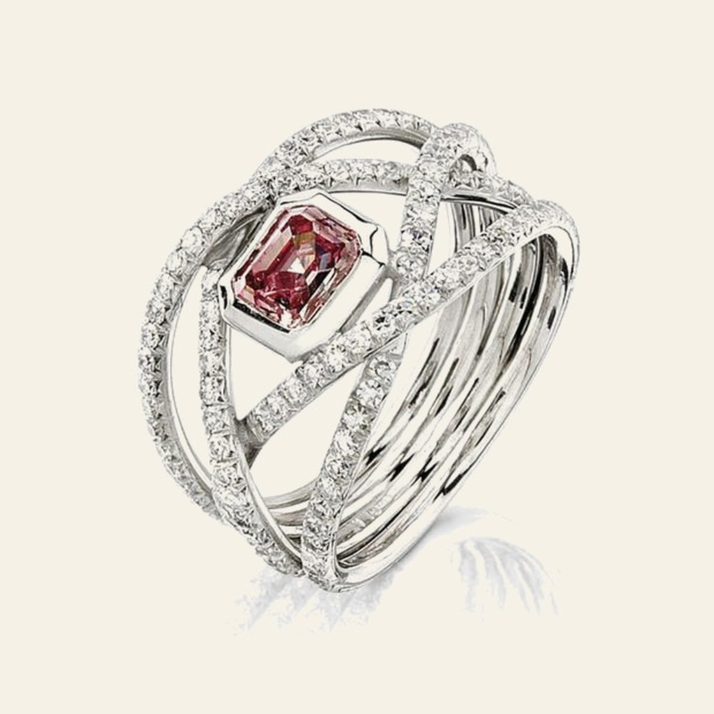Woven Pink Diamond