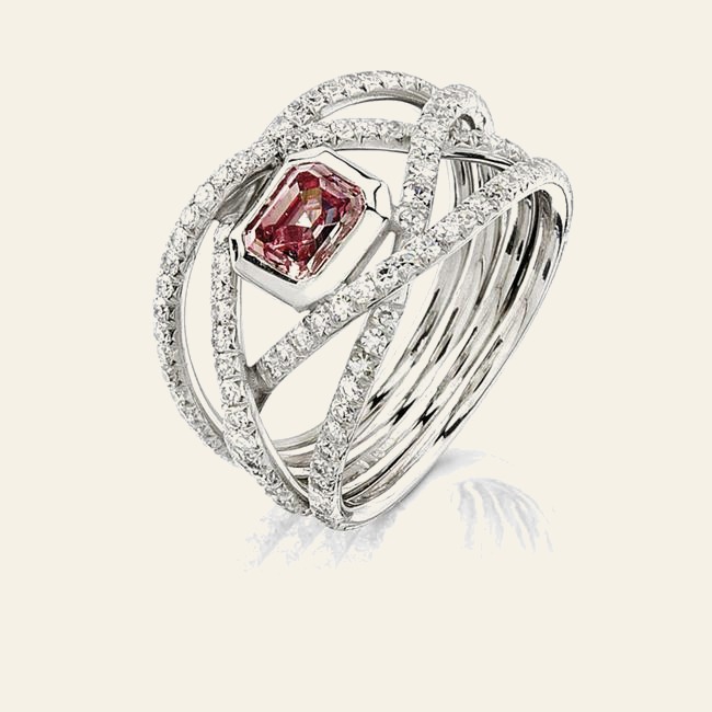 Woven Pink Diamond