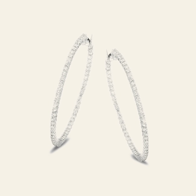 Inside-Out Diamond Hoops