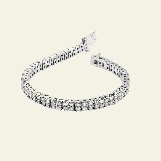 Double Row Diamond Tennis Bracelet