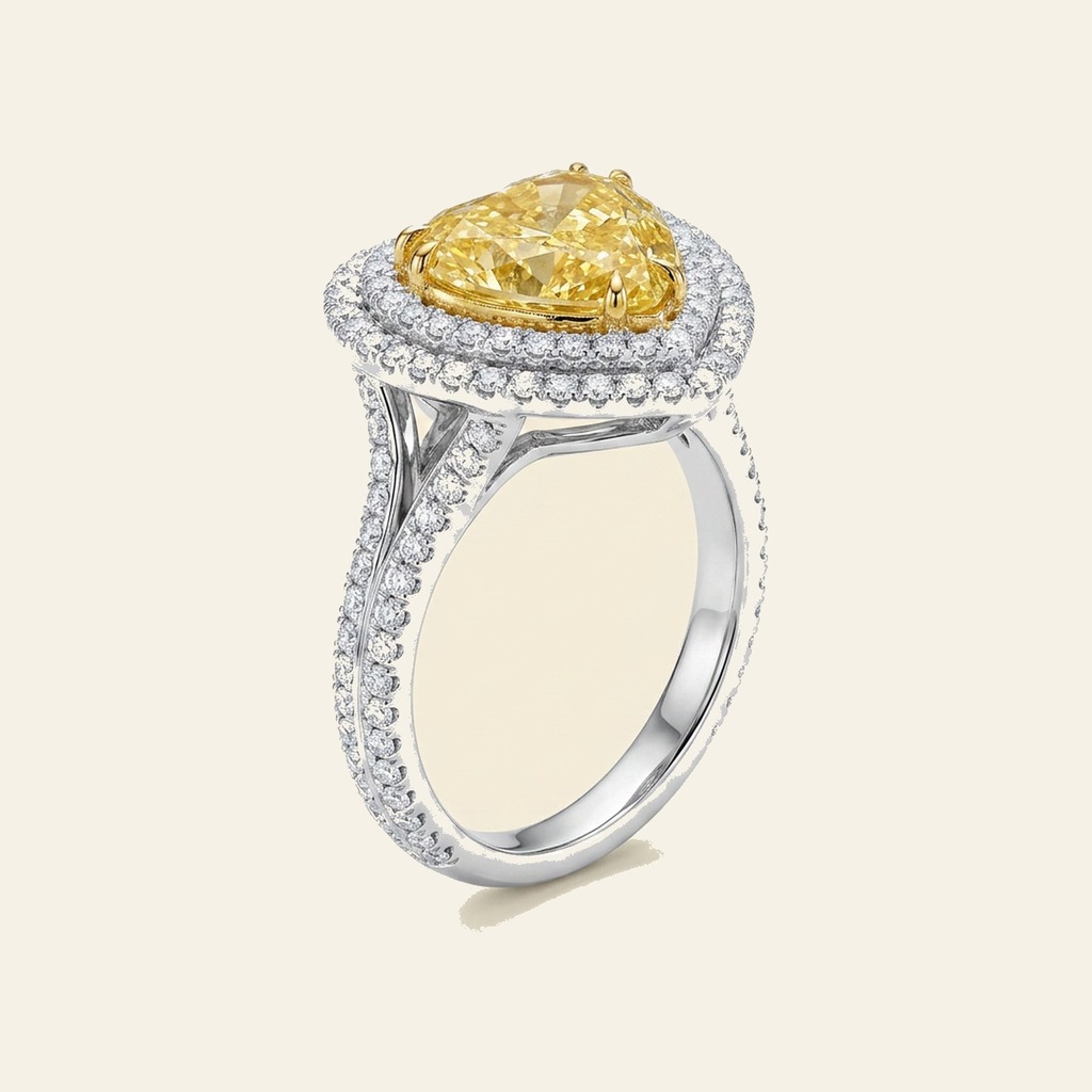 Yellow Heart Double Halo