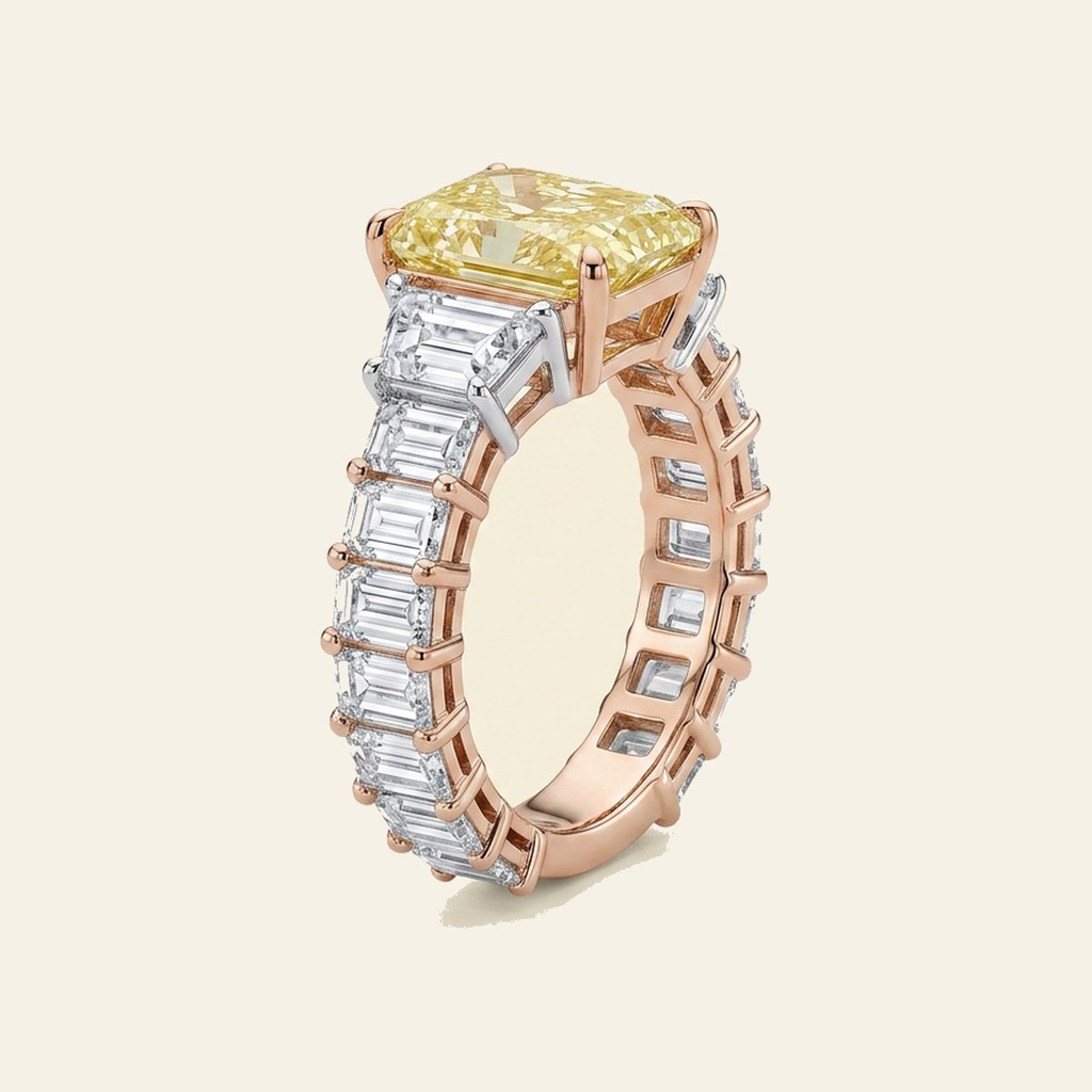 Yellow Radiant Baguette Line