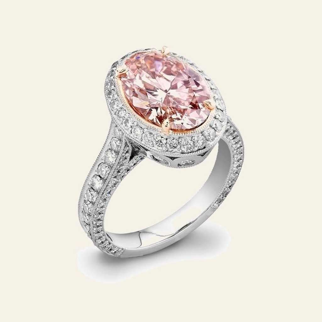 Vintage Pink Oval